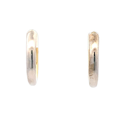 Estate Two-Tone Hoop Earrings