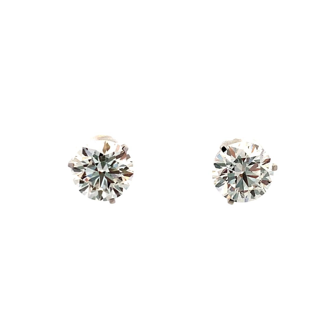 LAB-Created 3.0ctw Diamond Martini Style Stud Earrings White Gold