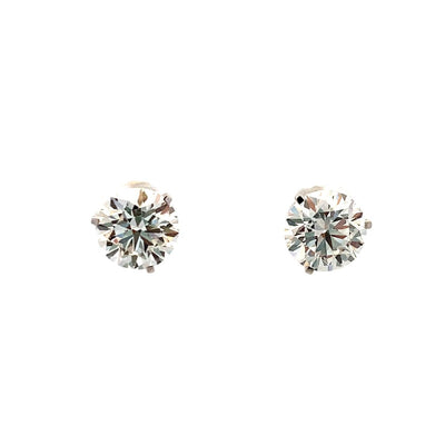 LAB-Created 3.0ctw Diamond Martini Style Stud Earrings White Gold