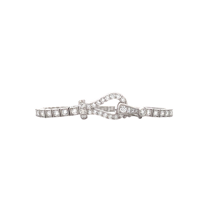 Simon G Jewelry White Gold Diamond Fancy Link Bracelet