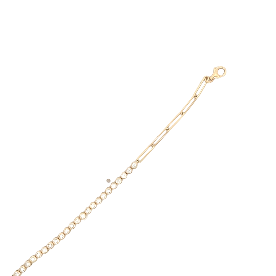 Yellow Gold Diamond Bezel Link Bracelet