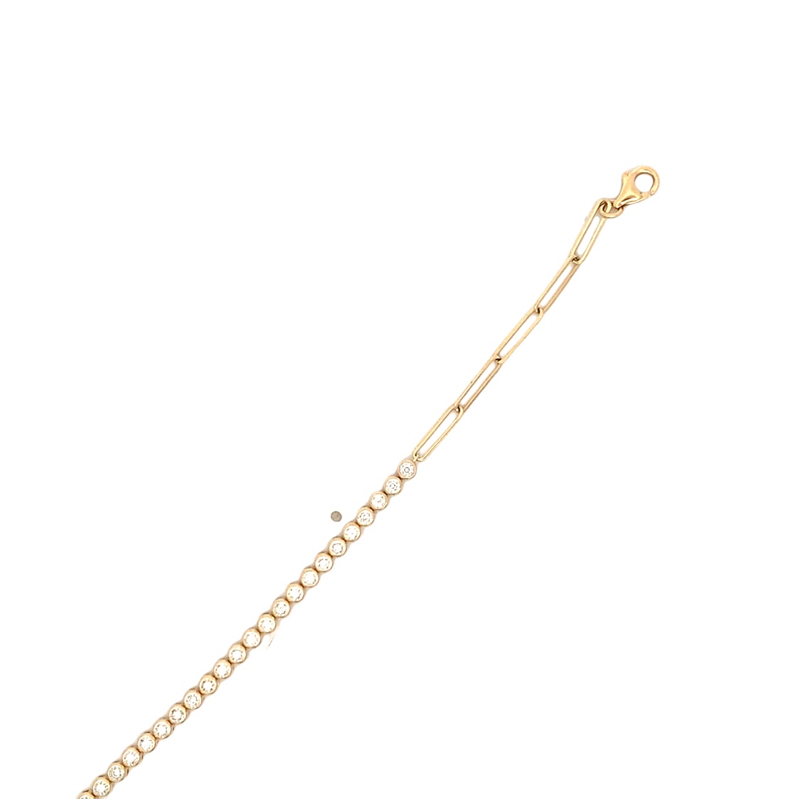 Yellow Gold Diamond Bezel Link Bracelet