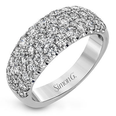 Diamond Pave Ring in White Gold by Simon G