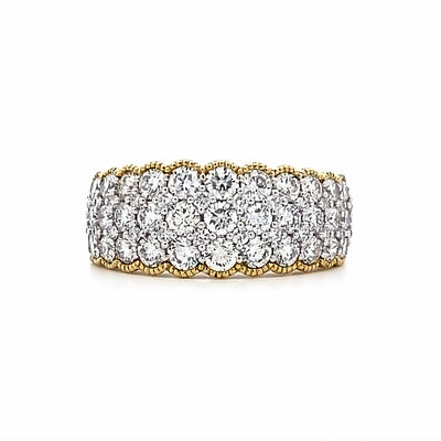 Diamond Simon-Set Band in Two-Tone Gold by Simon G