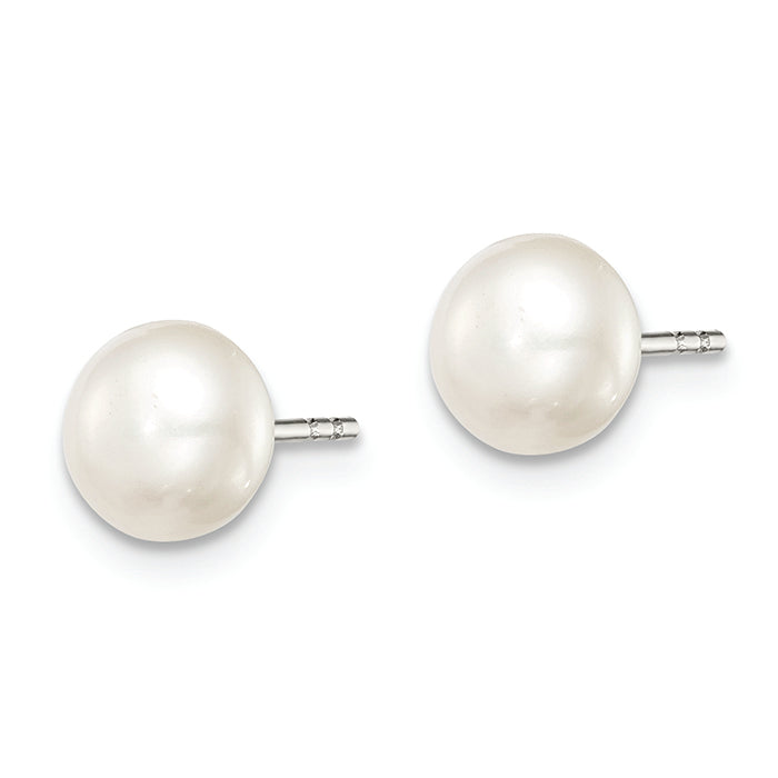Silver Stud Pearl Earrings QE7691
