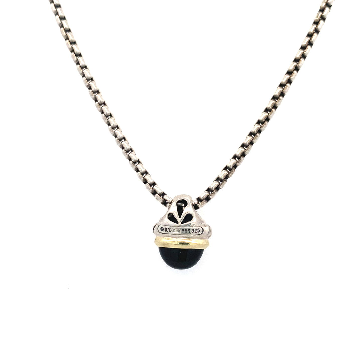 Estate Onyx Pendant inTwo Tone Gold by David Yurman