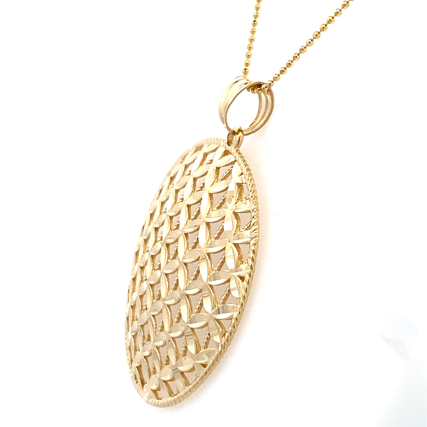 Estate Yellow Gold Disc Pendant