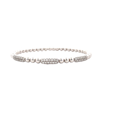 Gabriel & Co. White Gold Diamond Bangle