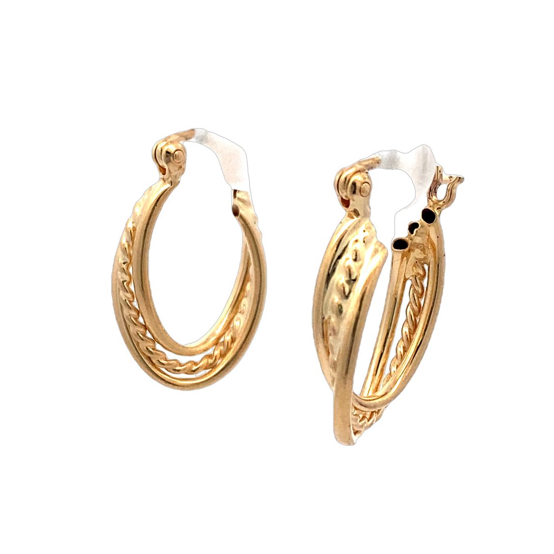 Estate Yellow Gold Hoop Earrings