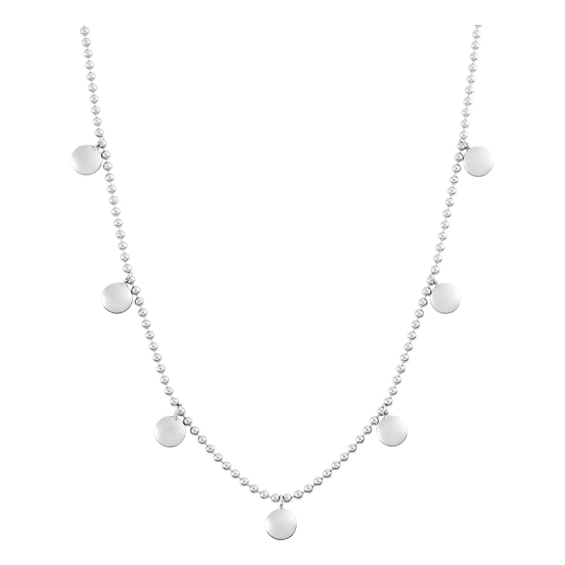 Silver Drop Bead Necklace 3C868S/1800