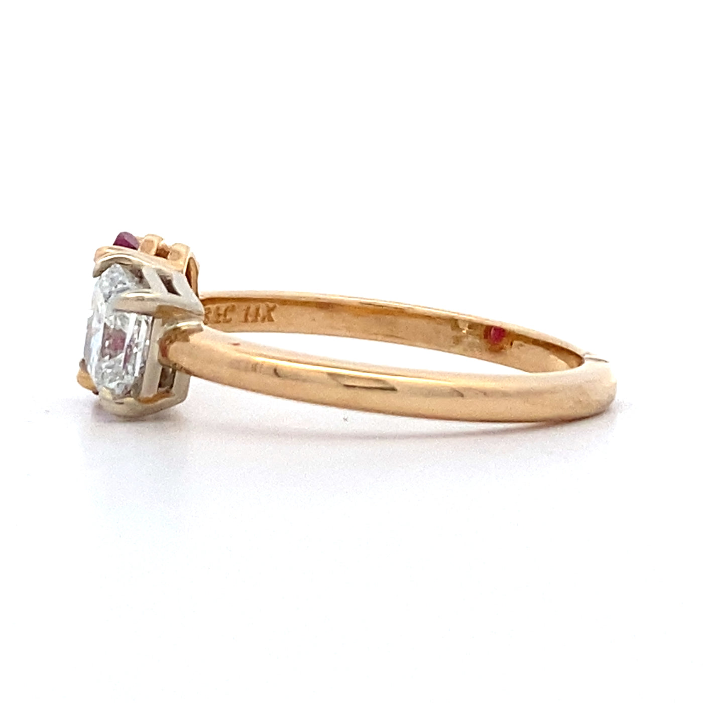 Ruby & Diamond Toi Et Moi Ring in Two-Tone Gold by B&C