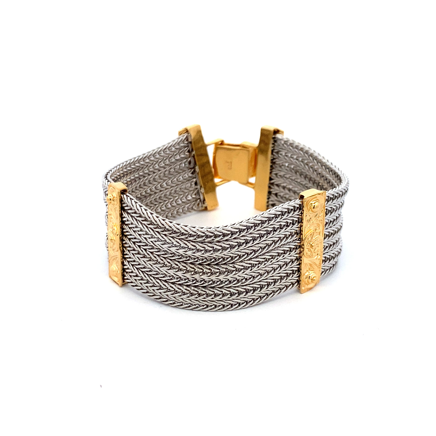 Anatoli Jewelry, Inc. Two-Tone Chain Bracelets 634BT/R