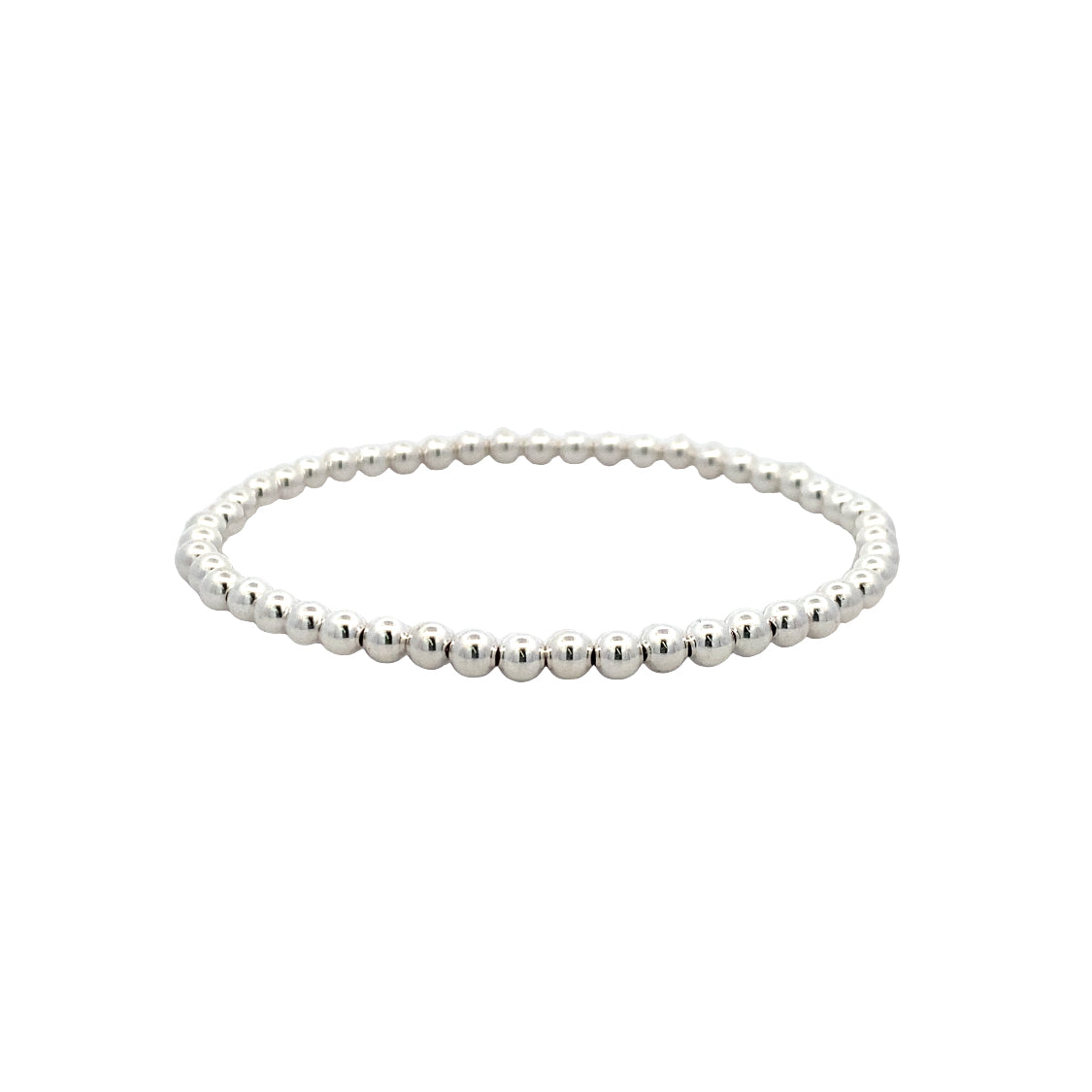 4mm Stretch Bracelet in SIlver by Karen Lazar