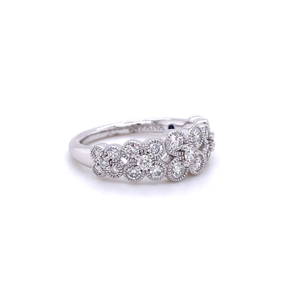 FANA 14KT White Gold Floral Style Diiamond Fashion Ring - Women's W7052/WG