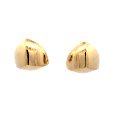 Estate Yellow Gold Geometric Earrings