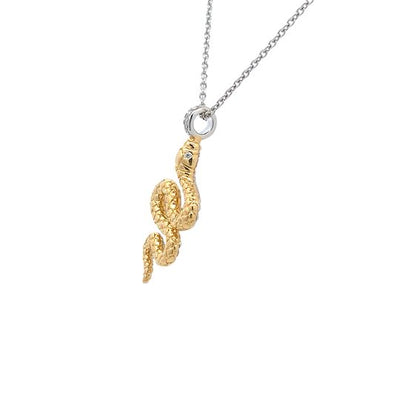 Snake Pendant in Two-Tone Gold by Ti Sento Milano