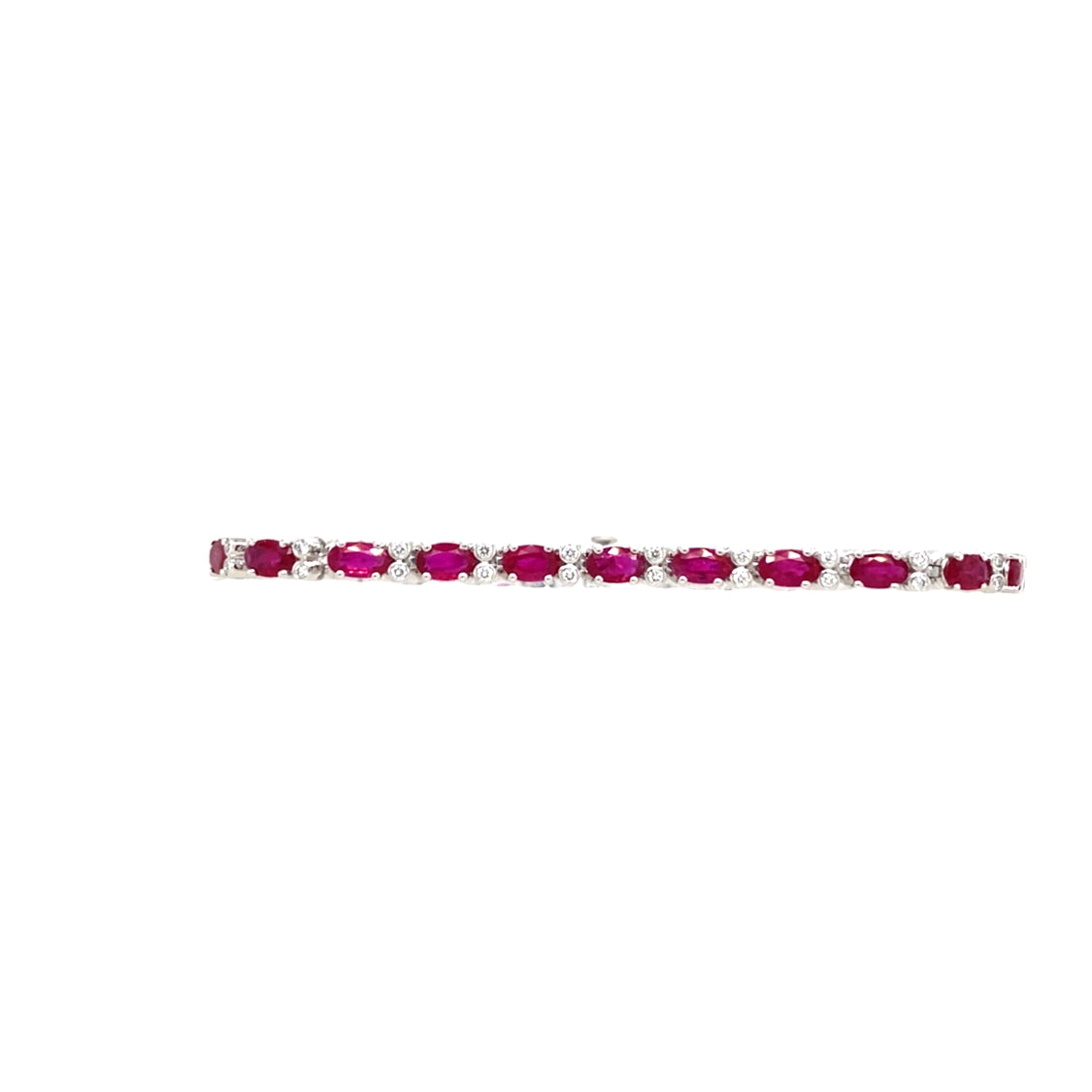 14 Karat Ruby & Diamond Tennis Style Bracelet GBR-3360-R14