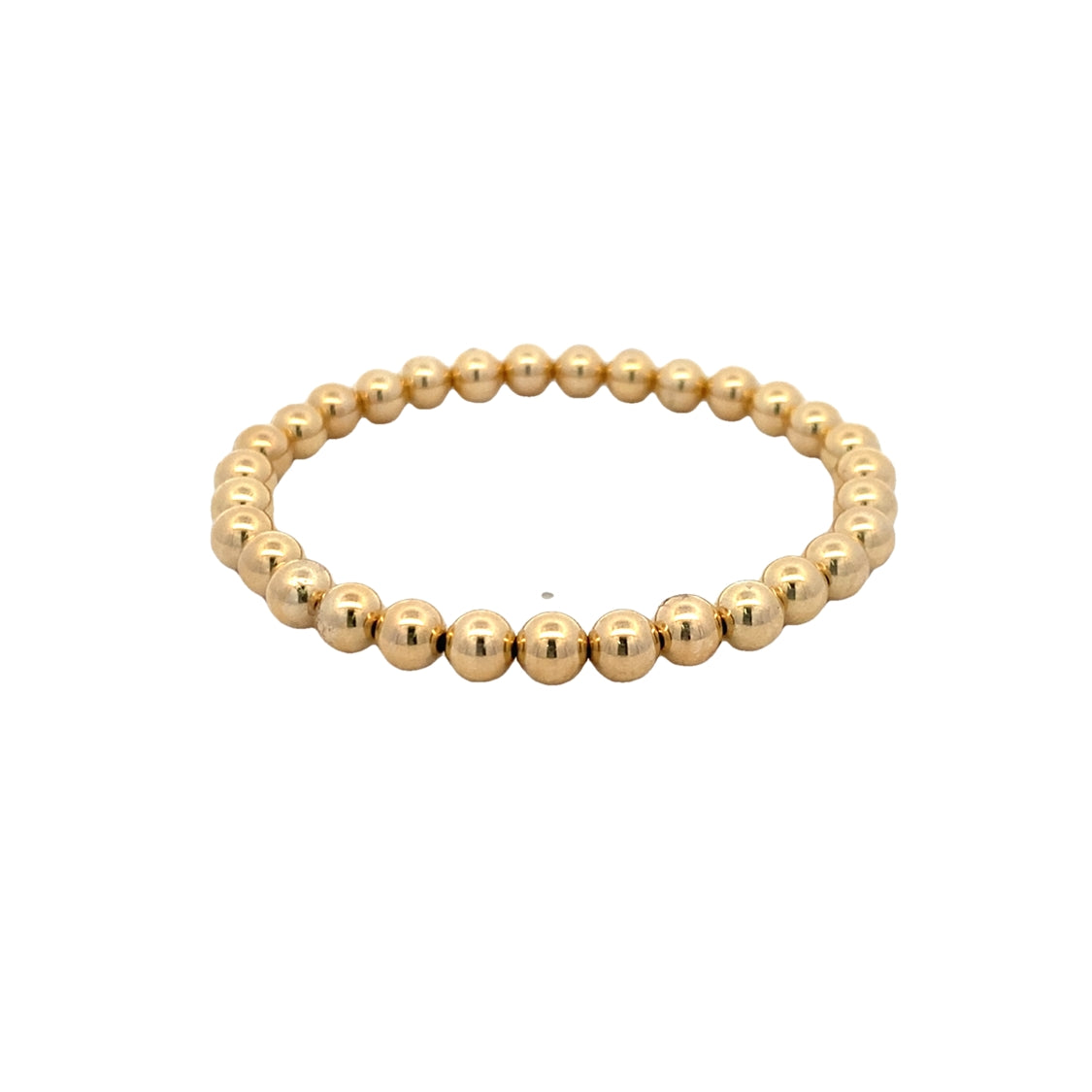 8mm Stretch Beaded Bracelet in Yellow Gold by Karen Lazar