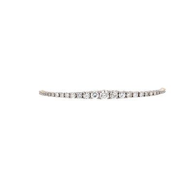 Graduated Diamond Tennis Bracelet in Yellow Gold by B&C