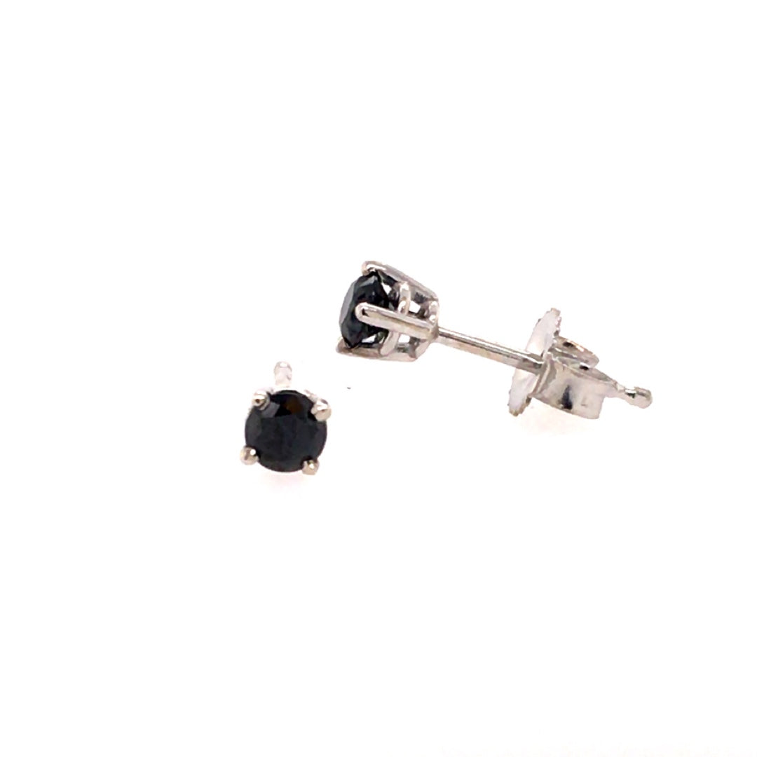 Beeghly & Co. 14 KT White Gold 1/2 CTW Black Diamond Stud Earrings BCE-AS4WBD