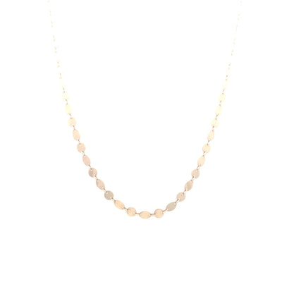 Yellow Gold Alternating Disc Necklace