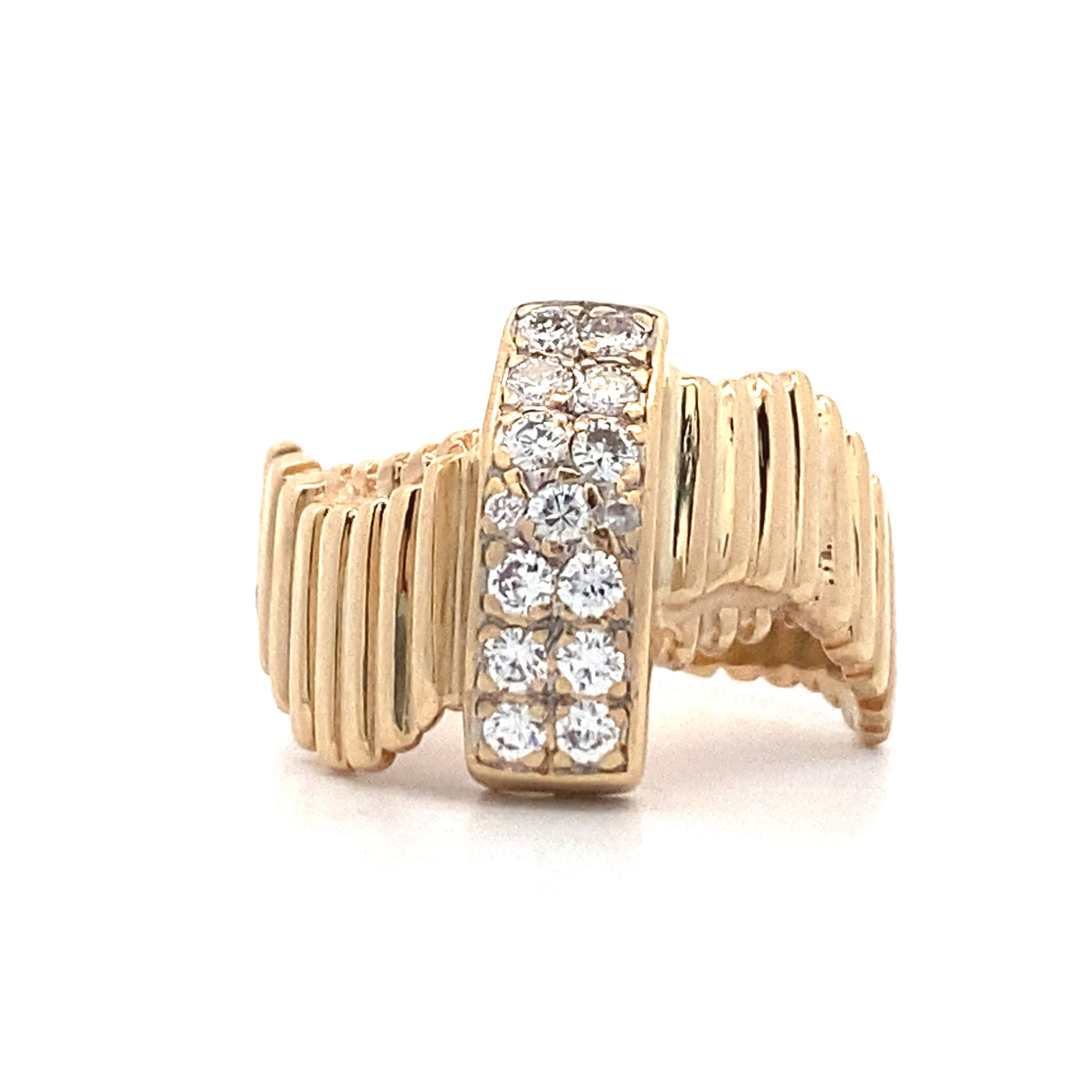 Estate  Diamond Fashion Ring in Yellow Gold