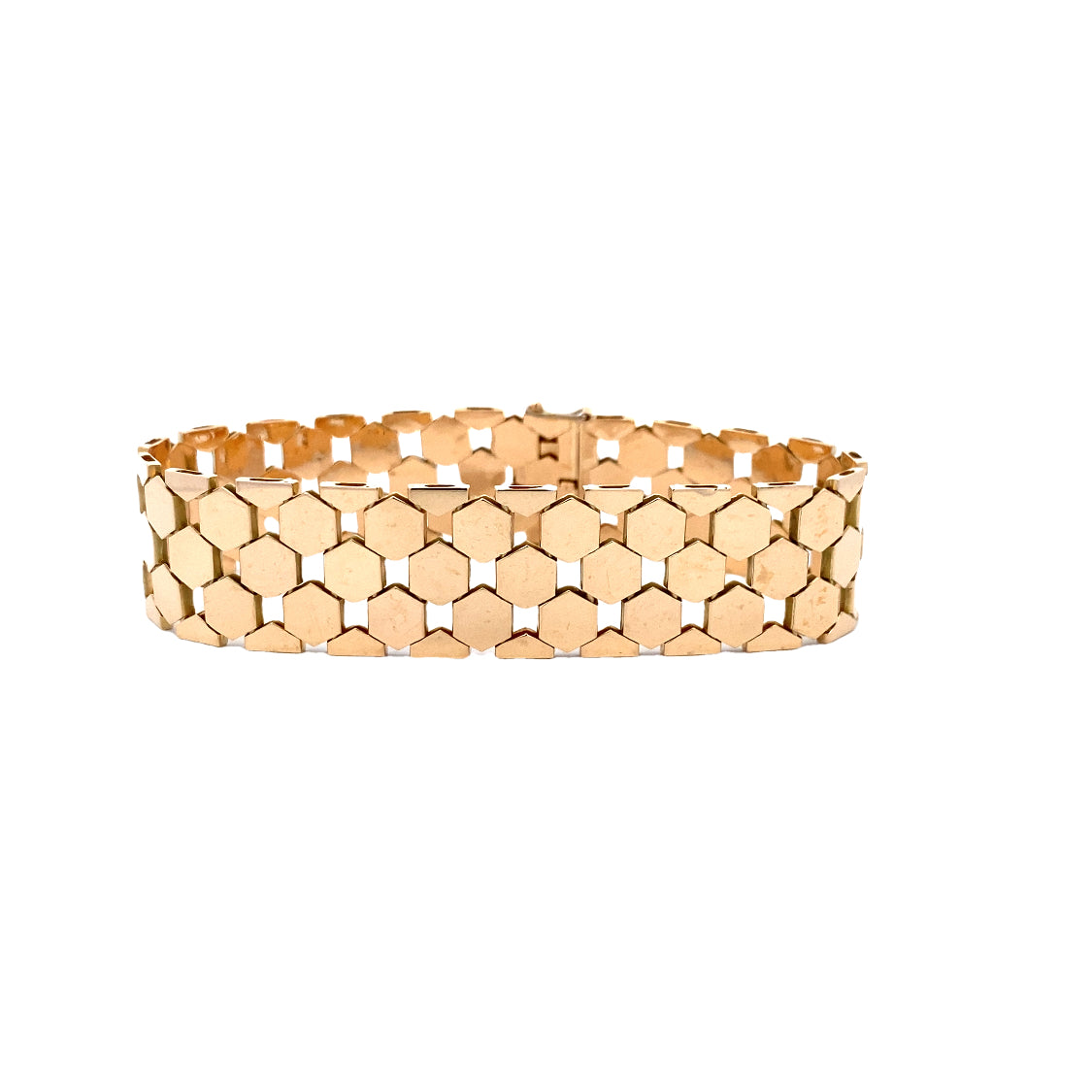 Estate Yellow Gold Fancy Link Bracelet