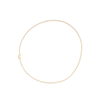 Yellow Gold Tennis Necklace