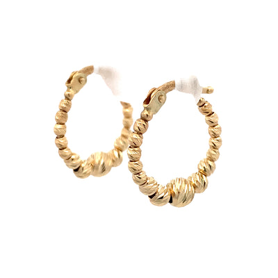 Yellow Gold Hoop Earrings  5T359