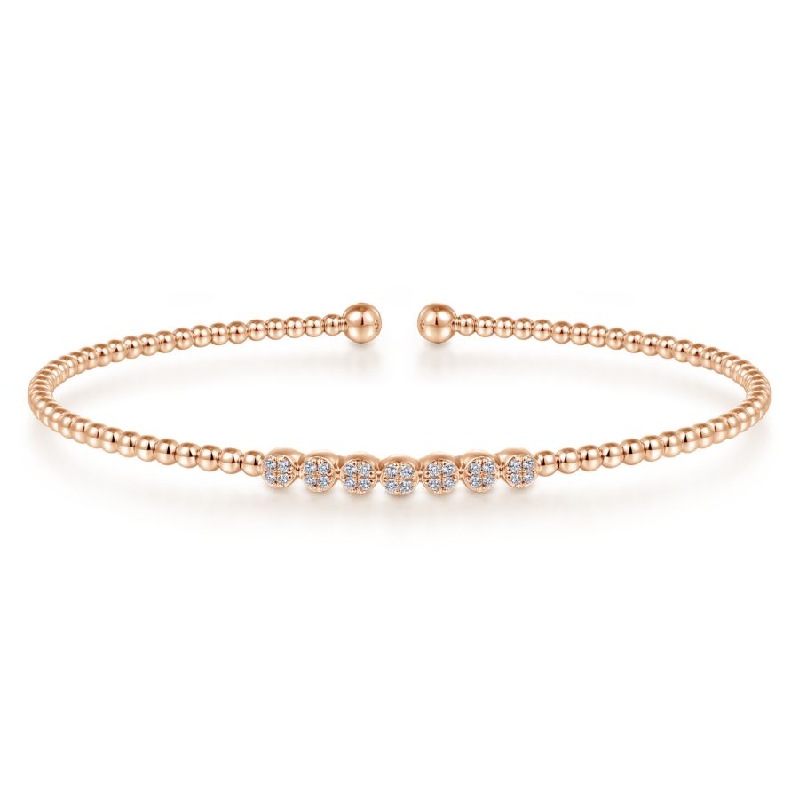 Rose Gold Diamond Station Bujukan Bangle