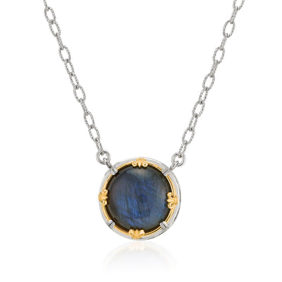 Anatoli Jewelry, Inc. Two-Tone Labradorite Necklace 816AT-l