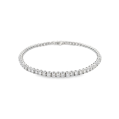14 KT White Gold Diamond Tennis Bracelet B401500-14WF