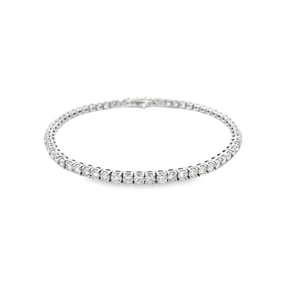 Diamond Line Tennis Bracelet in White Gold