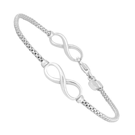 Infinity Station Bracelet in Silver