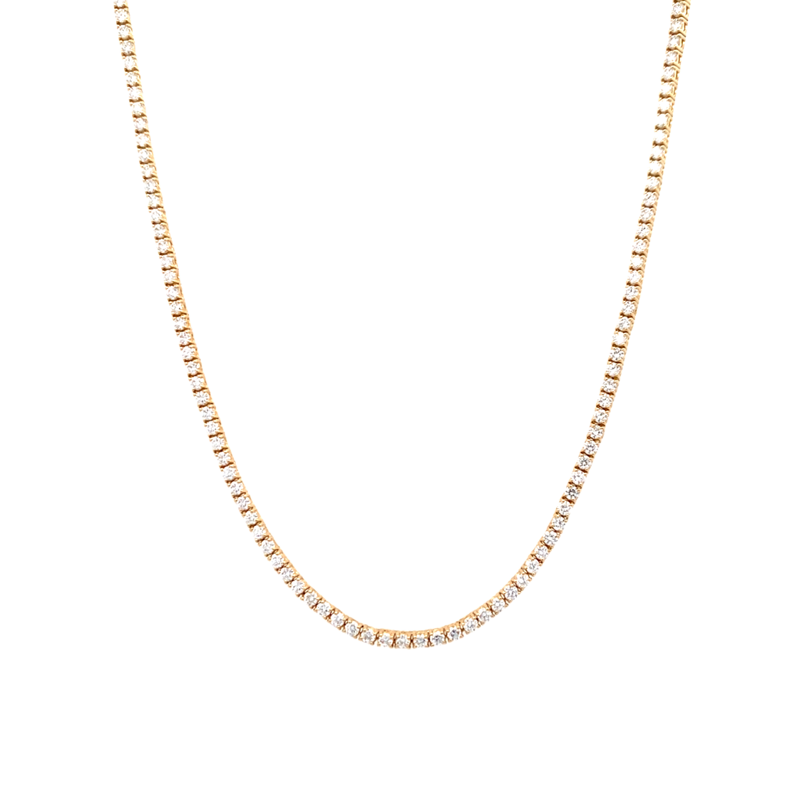 5.5ctw Diamond Tennis Necklace in Yellow Gold