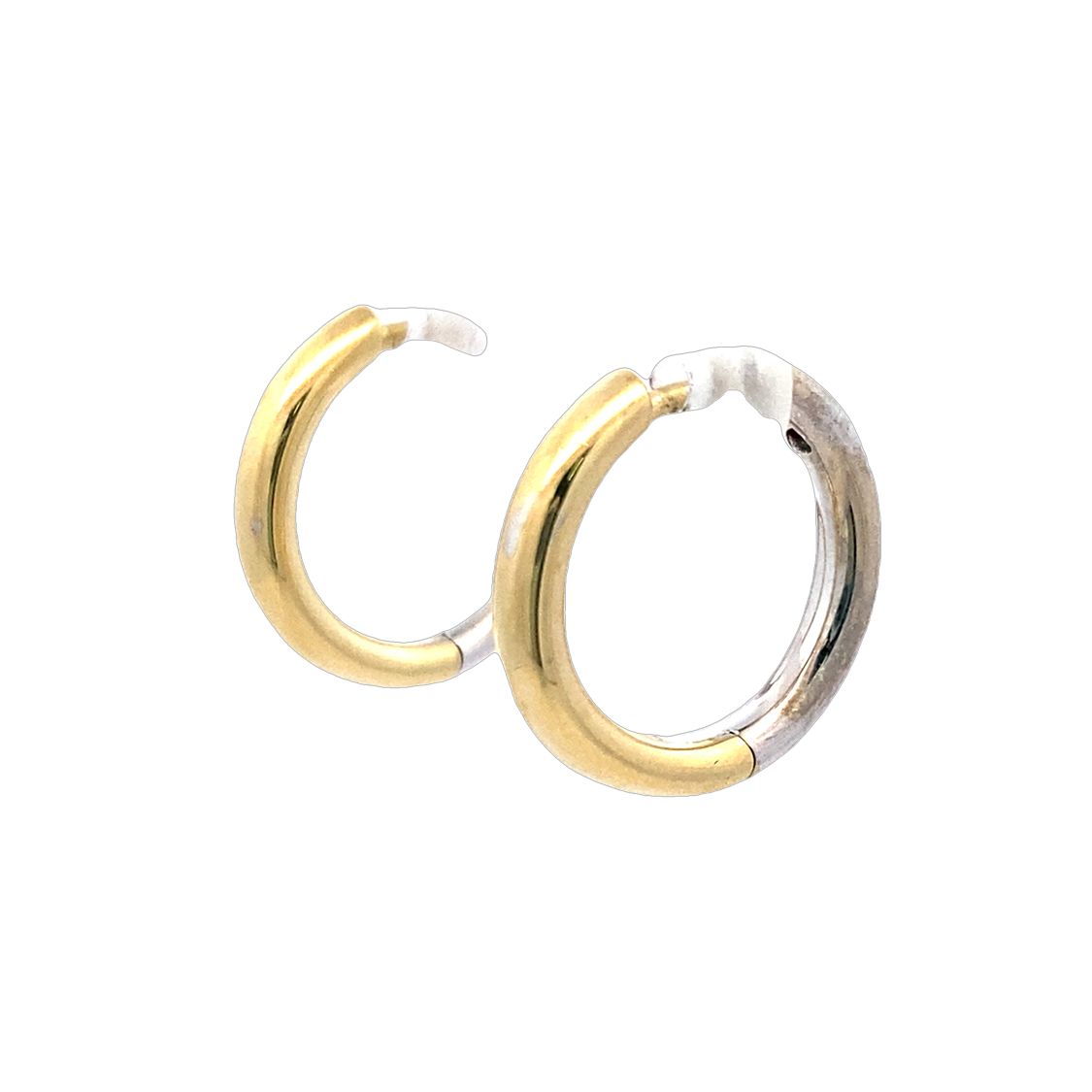 Estate Two-Tone Hoop Earrings