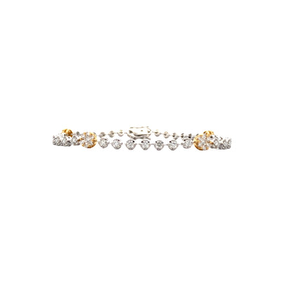 Diamond Tennis Bracelet in Two-Tone Gold by Simon G