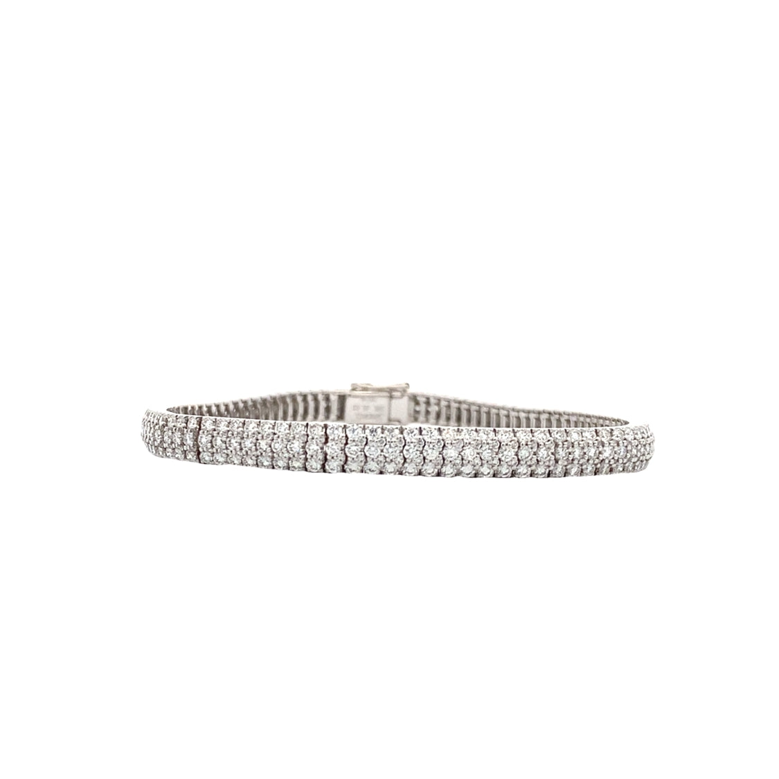 Multi Row Diamond Bracelet in White Gold by Simon G