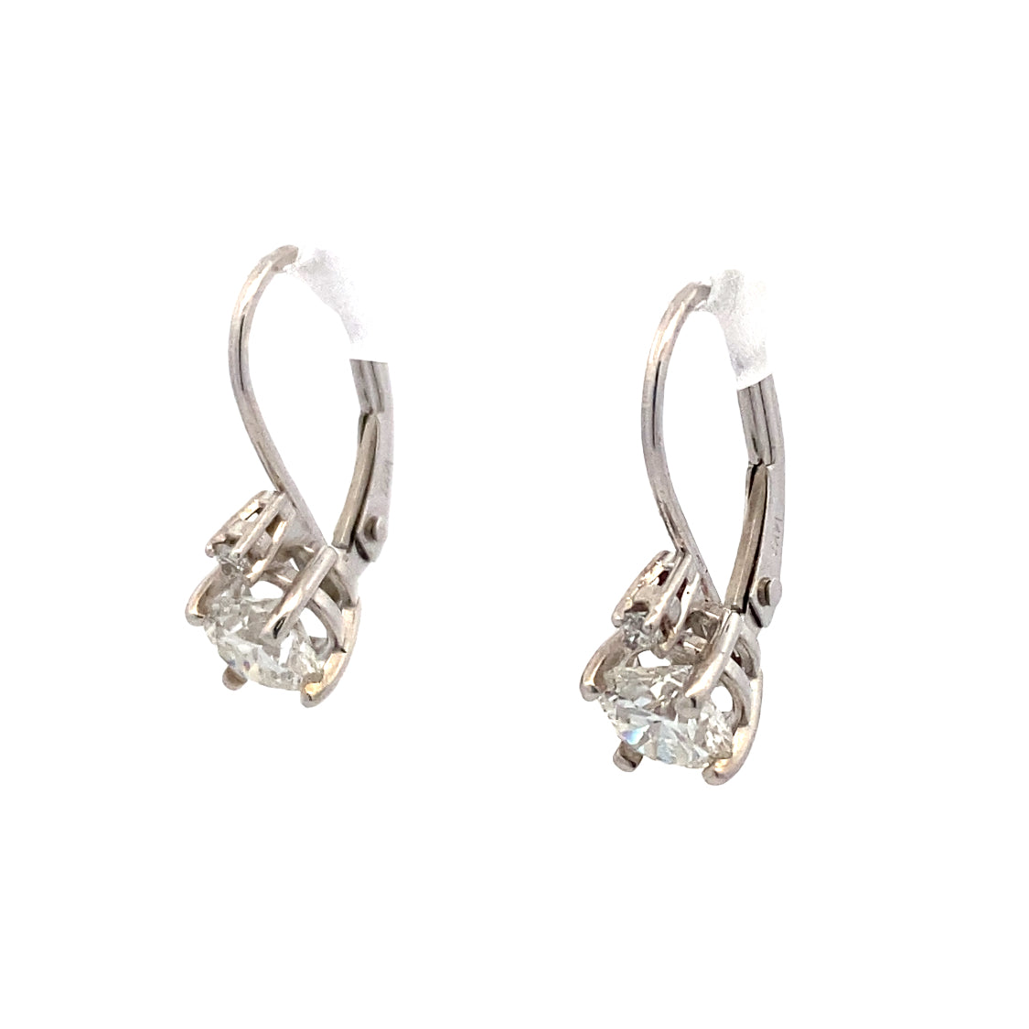 Diamond Drop Earrings in White Gold by B&C