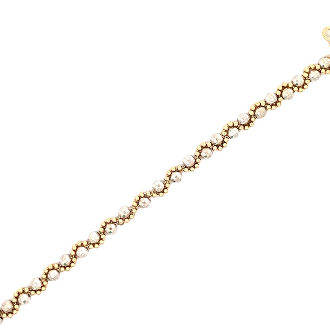 Estate Fancy Link Bracelet in Two-Tone Gold