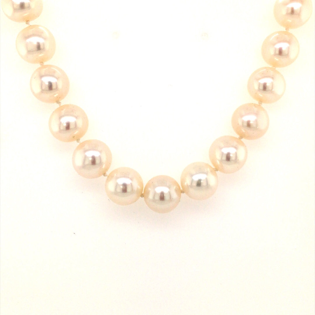 17" Strand Freshwater Pearl Necklace in Yellow Gold