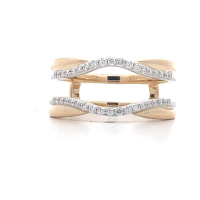 Diamond Ring Guard in Yellow Gold by Allison Kaufman