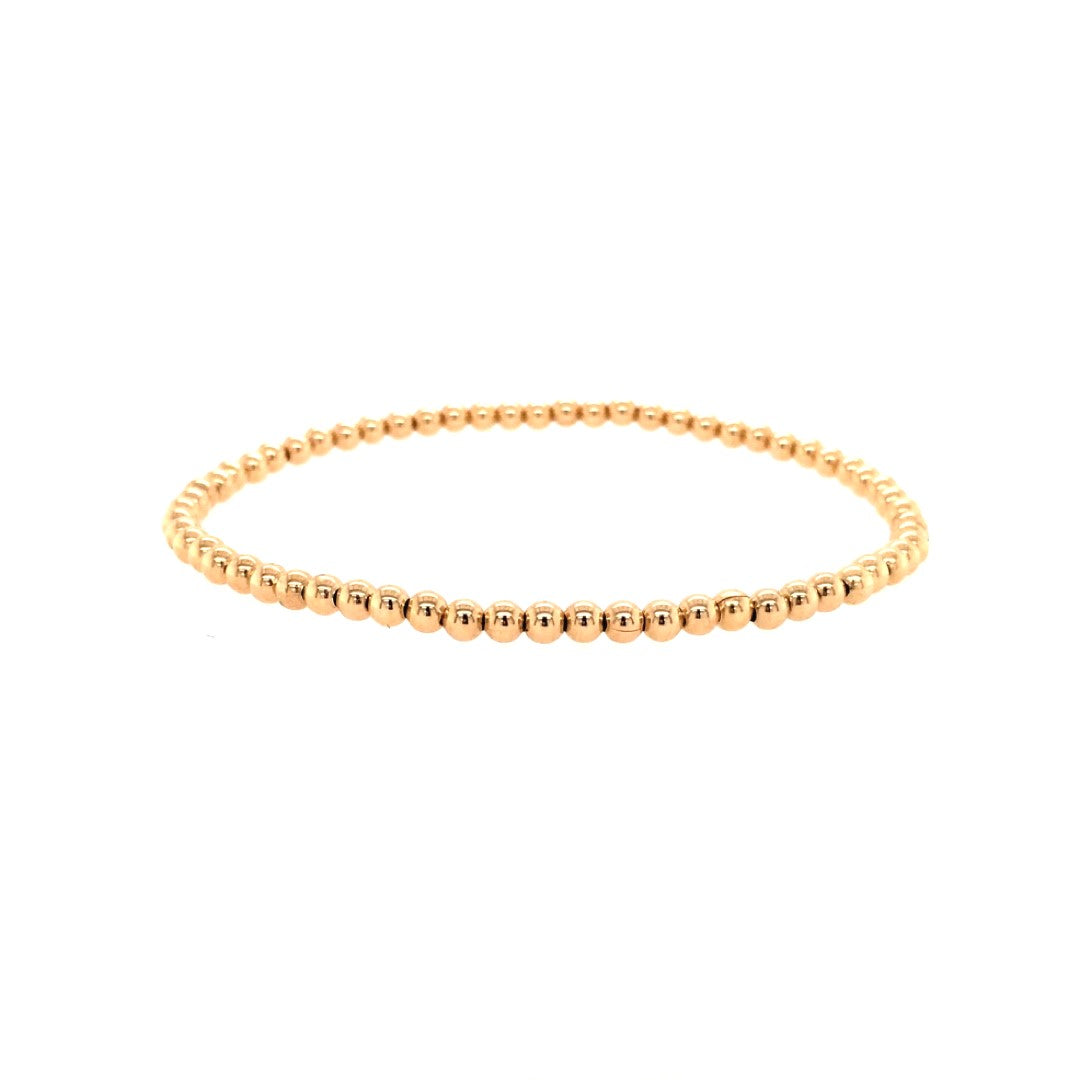 Karen Lazar Stretch 3mm Yellow Gold Bracelet