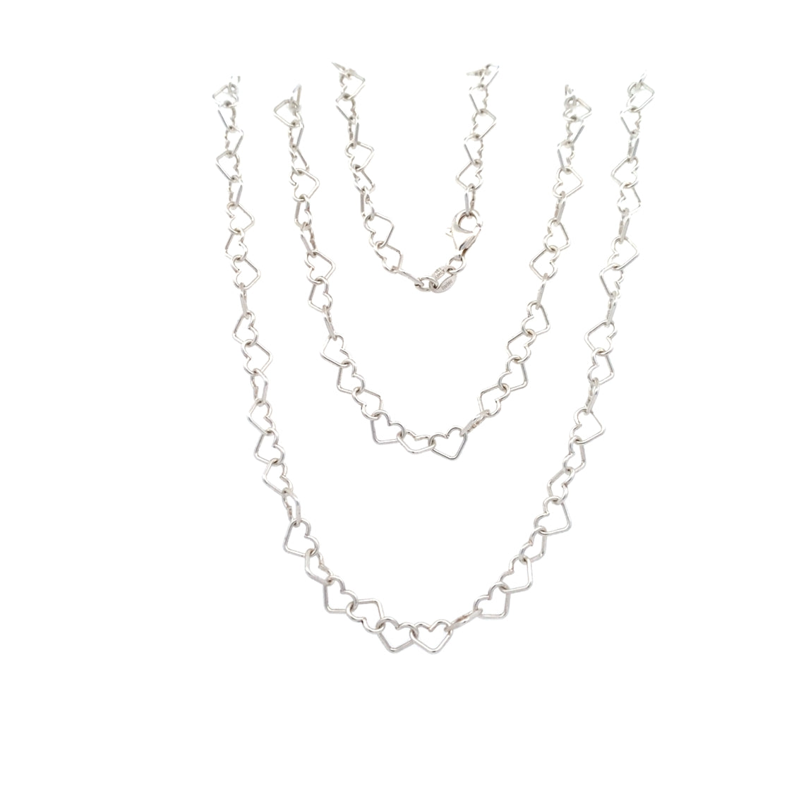 Estate 36" Open Heart Chain Necklace