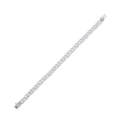 14 KT White Gold Fancy Link Diamond Bracelets BC10244-4WC