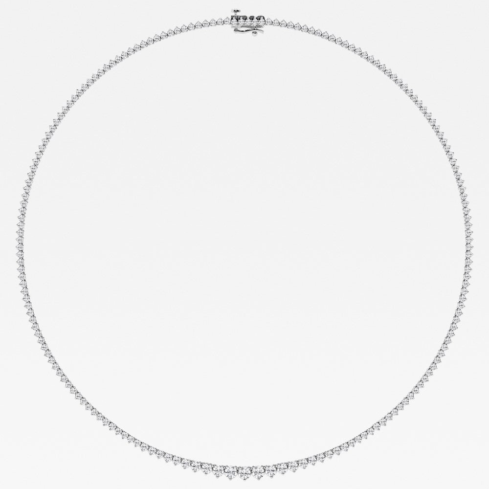 Mercury Ring White Gold  Lab Diamond Graduated Necklace