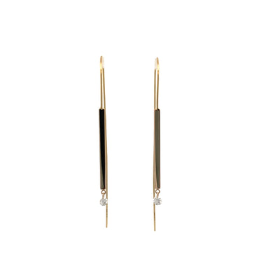 Diamond Drop Threaders in Yellow Gold