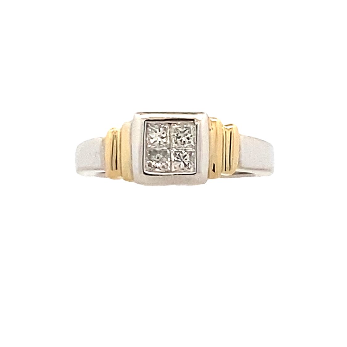 Estate Diamond Ring in Two-Tone Gold