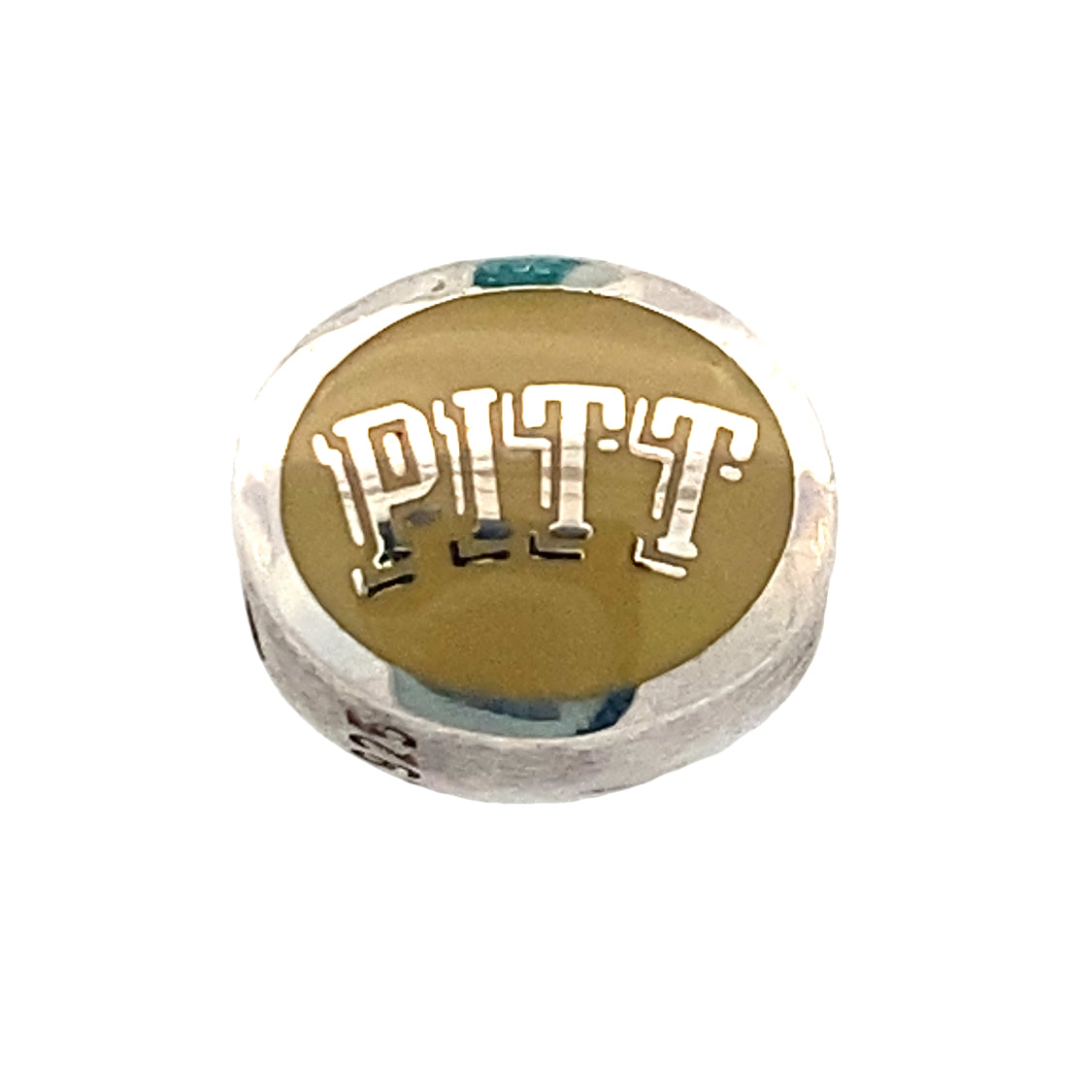 Enamel Pitt Bead in SIlver