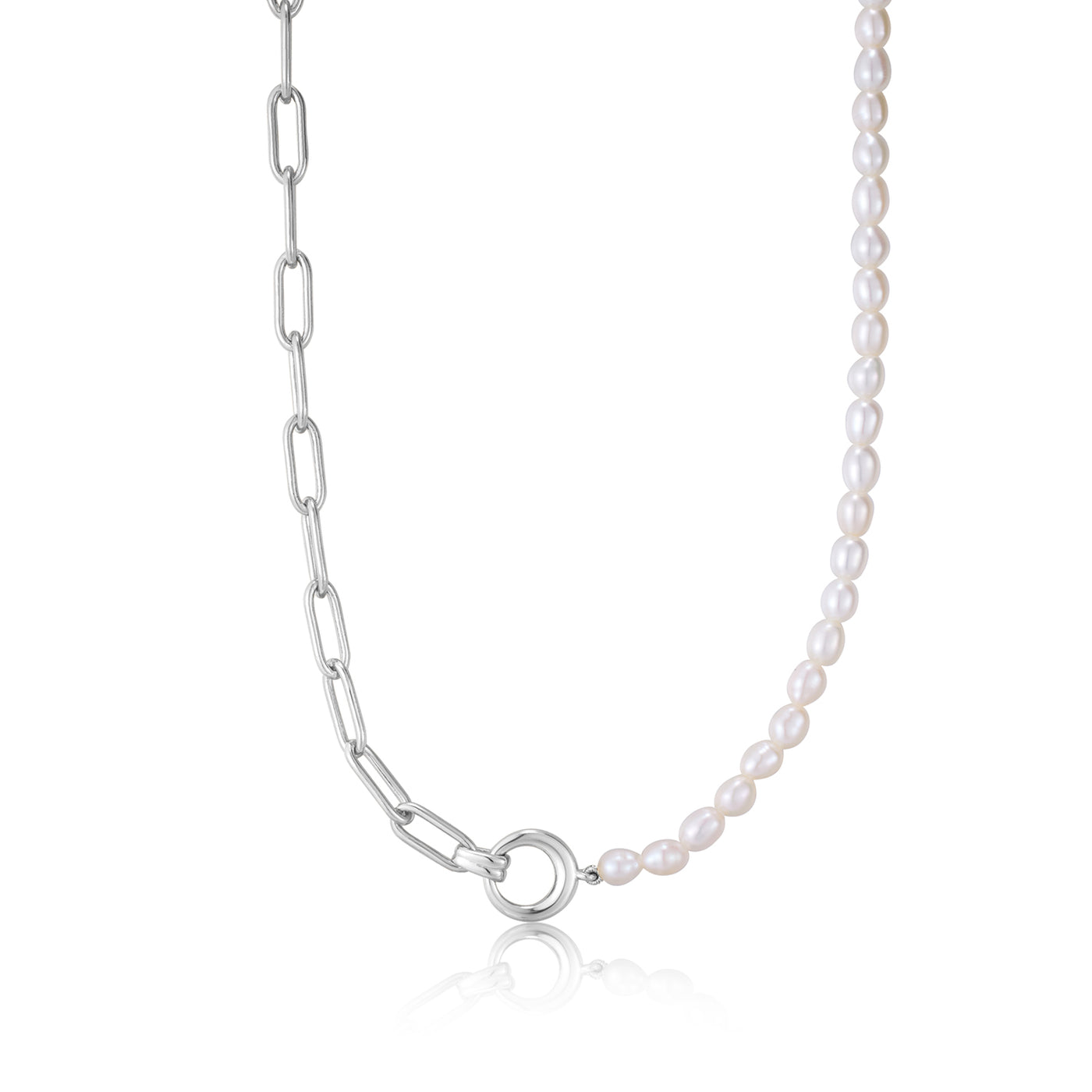 Chunky Link Chain Necklace in Silver by Ania Haie